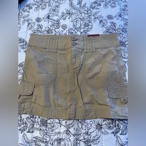 khaki mini skirt